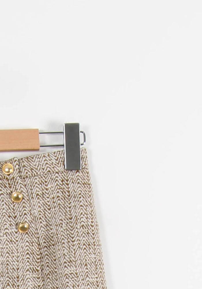 Jupe Courte Beige - Taille S/36 de la marque Ines de la Fressange Paris | PARAD69025 - Vendu par Paradigme - Image 3