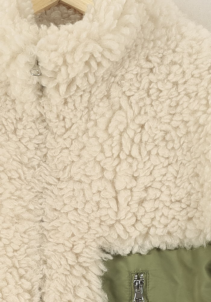 Manteau Vert et Beige - Taille S/36 de la marque Bérénice | PARAD67573 - Vendu par Paradigme - Image 3