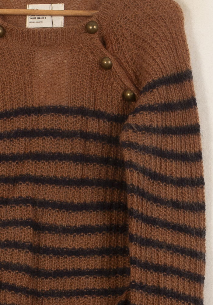 Pull Marron et Noir - Taille S/36 de la marque Léon & Harper | PARAD51403 - Vendu par Paradigme - Image 3