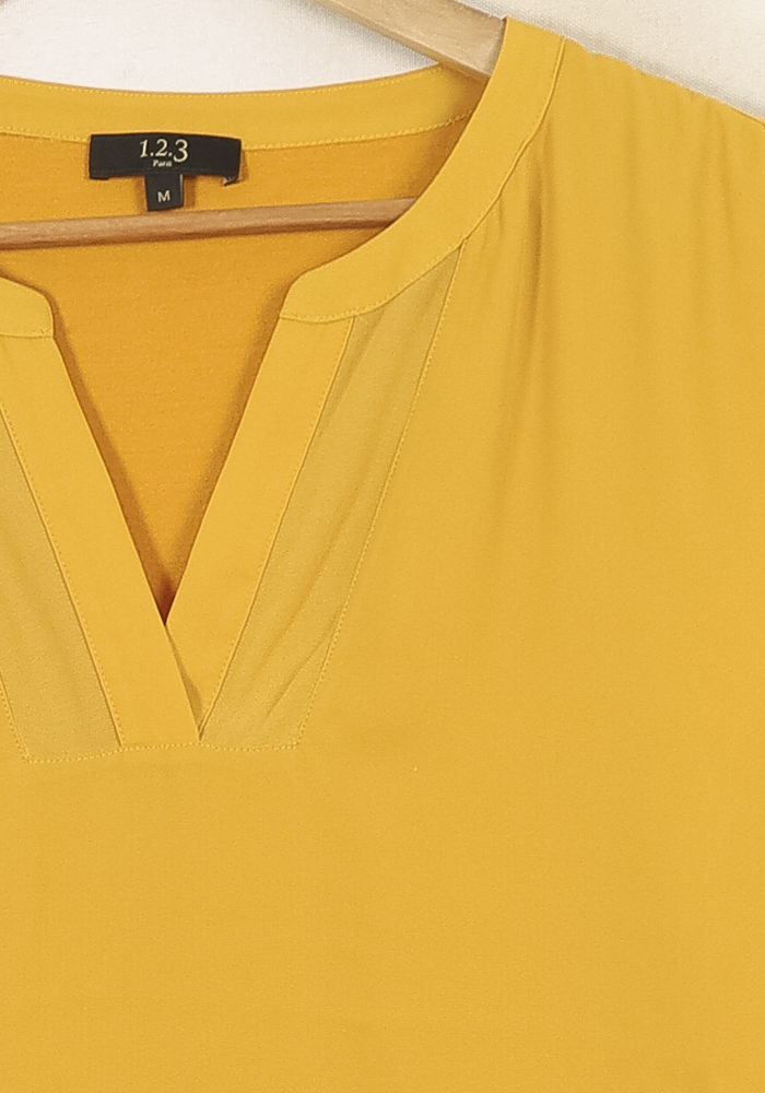 Blouse Jaune - Taille M/38 de la marque Maison 123 | PARAD52740 - Vendu par Paradigme - Image 3