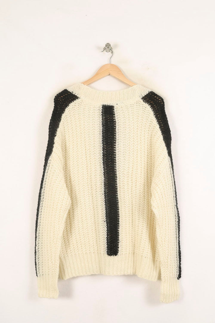 Cardigan Blanc et Noir - Taille S/36 de la marque Bérénice | PARAD73269 - Vendu par Paradigme - Image 4