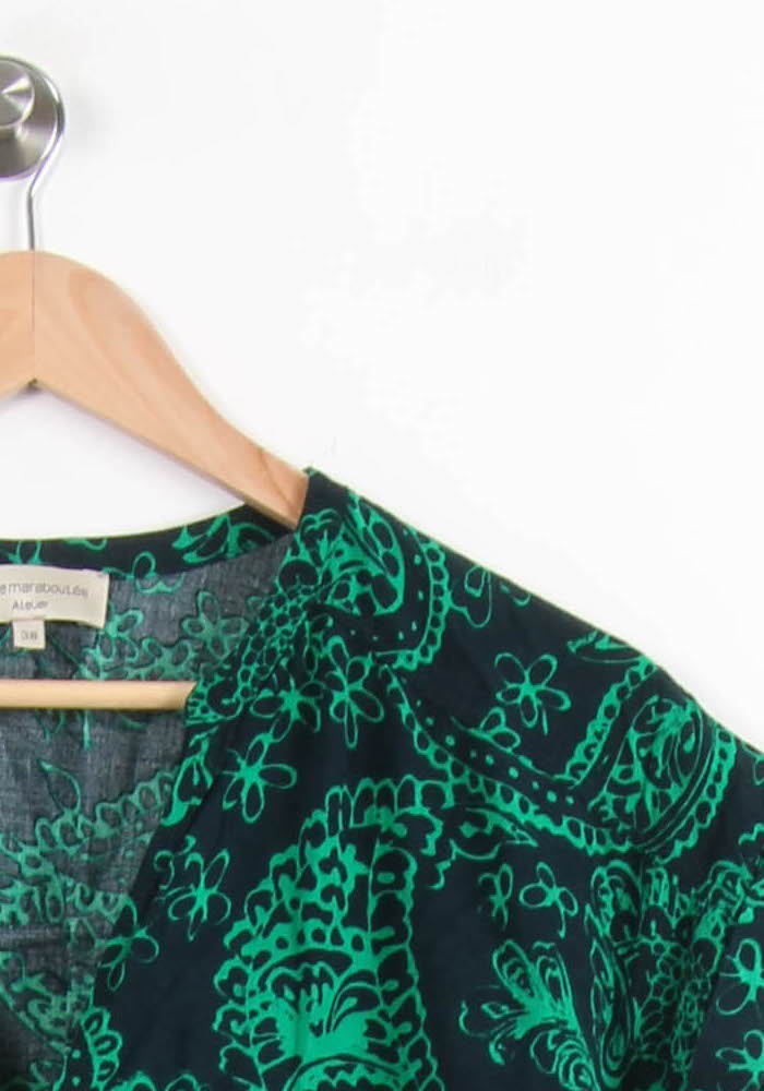 Robe Noire et Verte - Taille M/38 de la marque La Fée Maraboutée | PARAD53527 - Vendu par Paradigme - Image 3