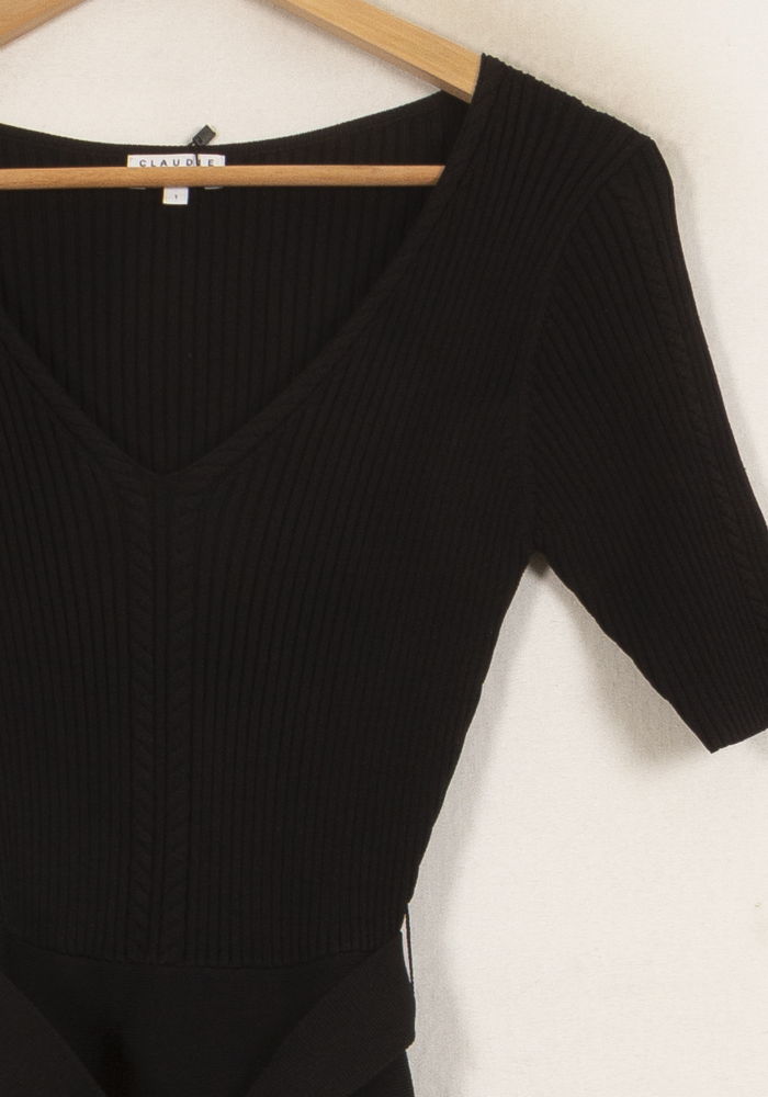 Robe Courte Noire - Taille S/36 de la marque Claudie Pierlot | RVLI1095 - Vendu par Paradigme - Image 3