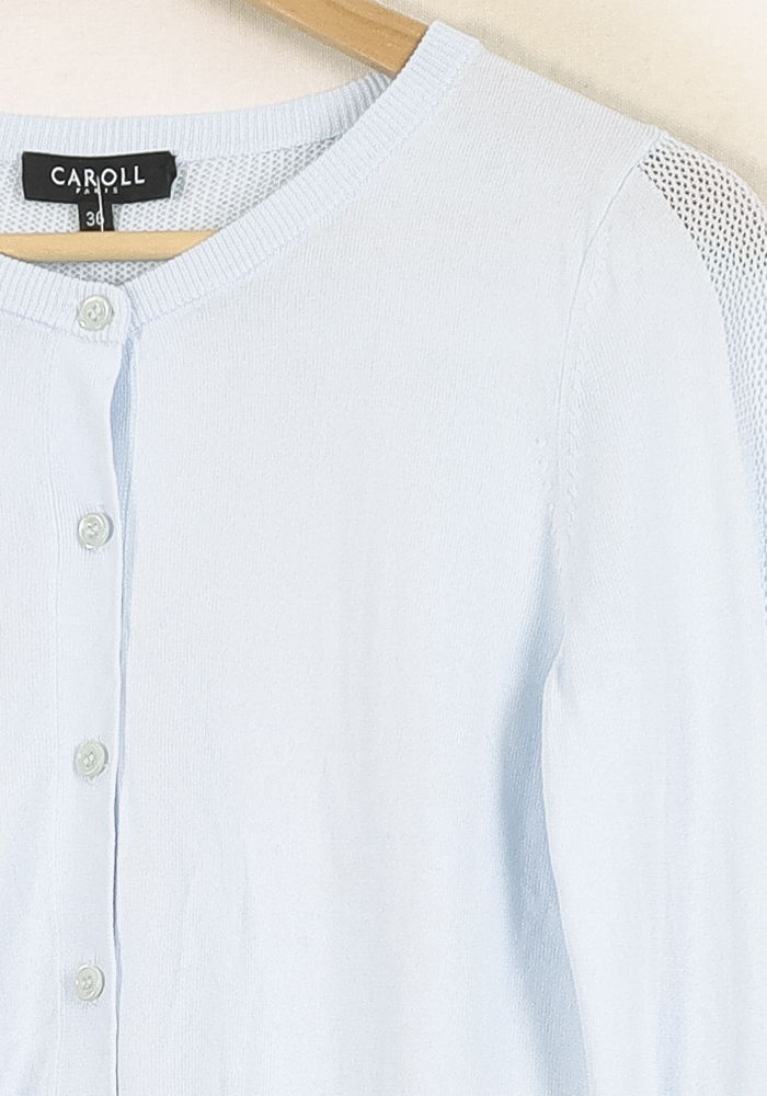 Cardigan Bleu - Taille S/36 de la marque Caroll | PARAD69349 - Vendu par Paradigme - Image 3