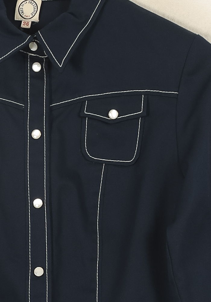 Veste Bleue - Taille S/36 de la marque Ines de la Fressange Paris | PARAD67925 - Vendu par Paradigme - Image 3