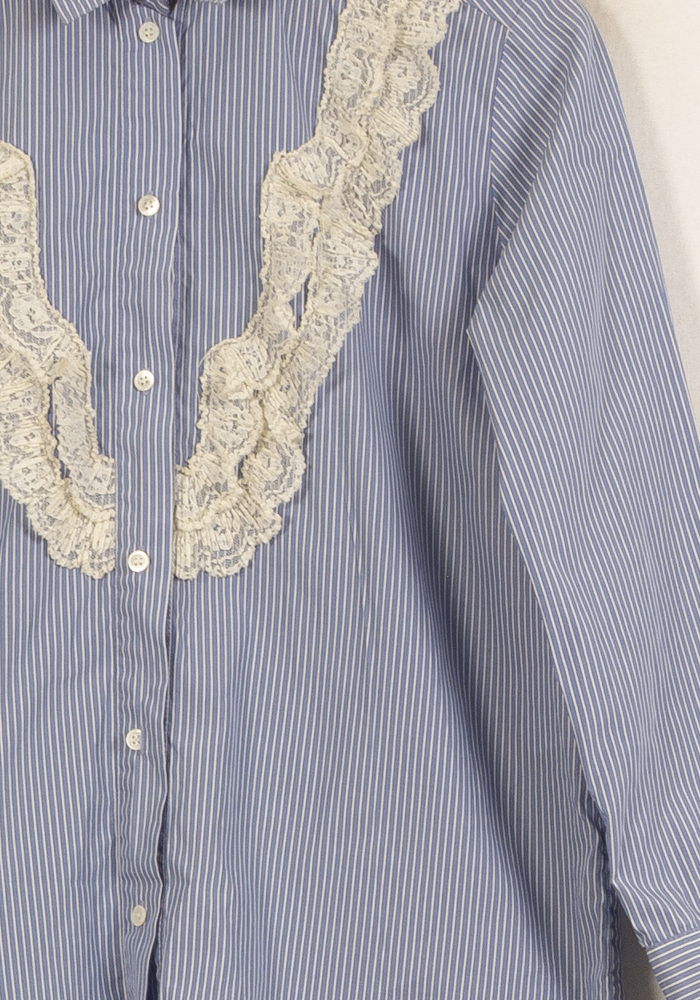 Chemise Bleue et Blanche - Taille S/36 de la marque Sandro | PARAD46051 - Vendu par Paradigme - Image 3