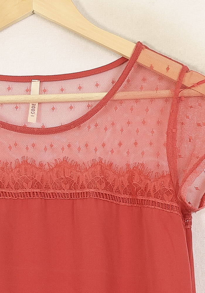 Blouse Rose - Taille XS/34 de la marque I.Code | PARAD66968 - Vendu par Paradigme - Image 3