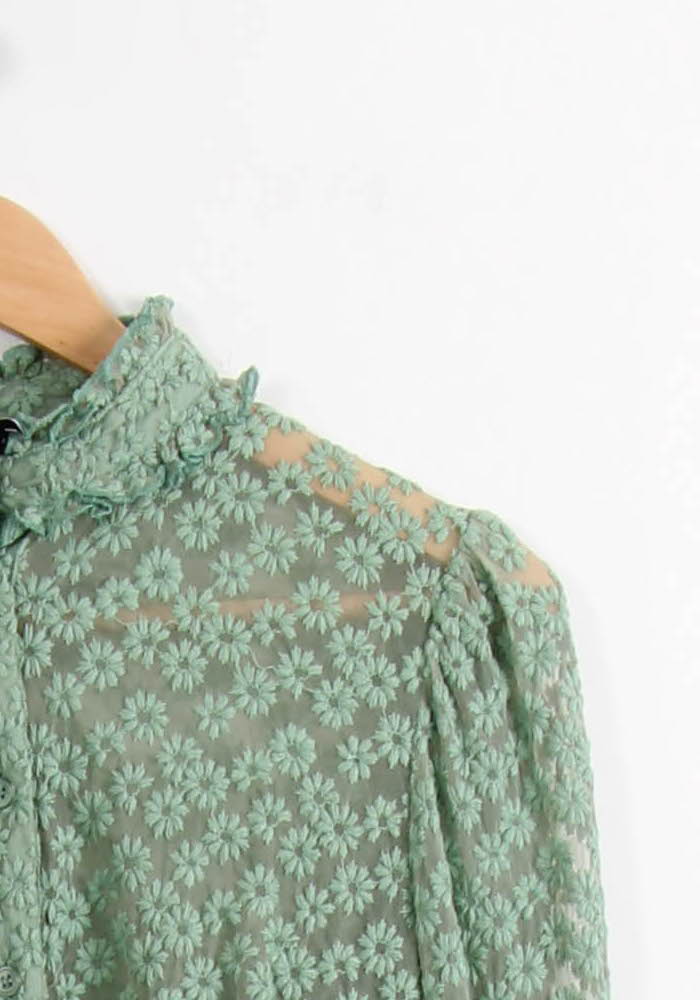 Blouse Verte - Taille S/36 de la marque FRNCH | PARAD64300 - Vendu par Paradigme - Image 3
