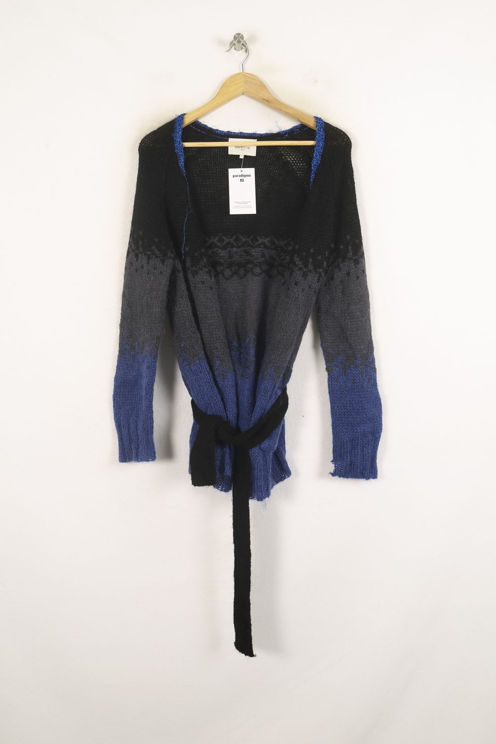 Cardigan Noir et Bleu - Taille S/36 de la marque Bérénice | PARAD73251 - Vendu par Paradigme - Image 2