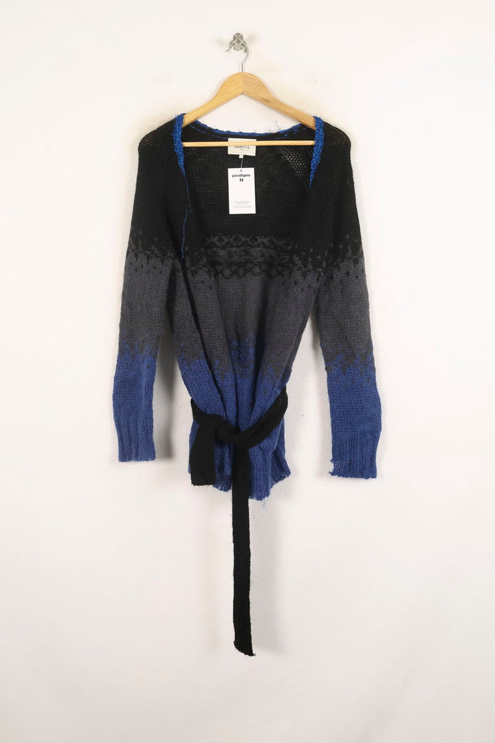 Cardigan Noir et Bleu - Taille S/36 de la marque Bérénice | PARAD73251 - Vendu par Paradigme - Image 2