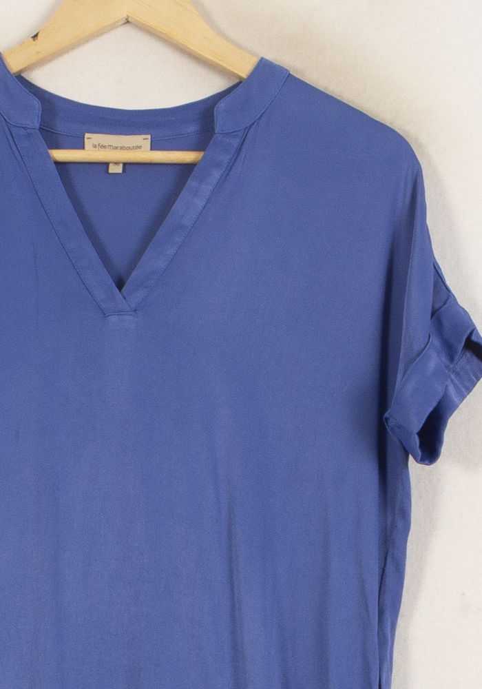 Robe Chemise Bleue - Taille S/36 de la marque La Fée Maraboutée | PARAD48809 - Vendu par Paradigme - Image 3