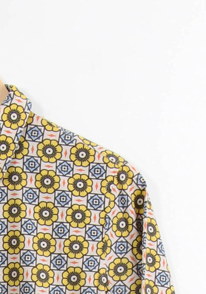 Robe Chemise Jaune et Bleue - Taille XS/34 de la marque Ines de la Fressange Paris | PARAD64894 - Vendu par Paradigme - Image 3