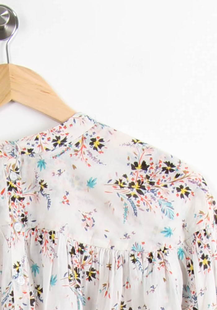 Blouse Blanche à Fleurs - Taille S/36 de la marque Bérénice | PARAD62868 - Vendu par Paradigme - Image 3