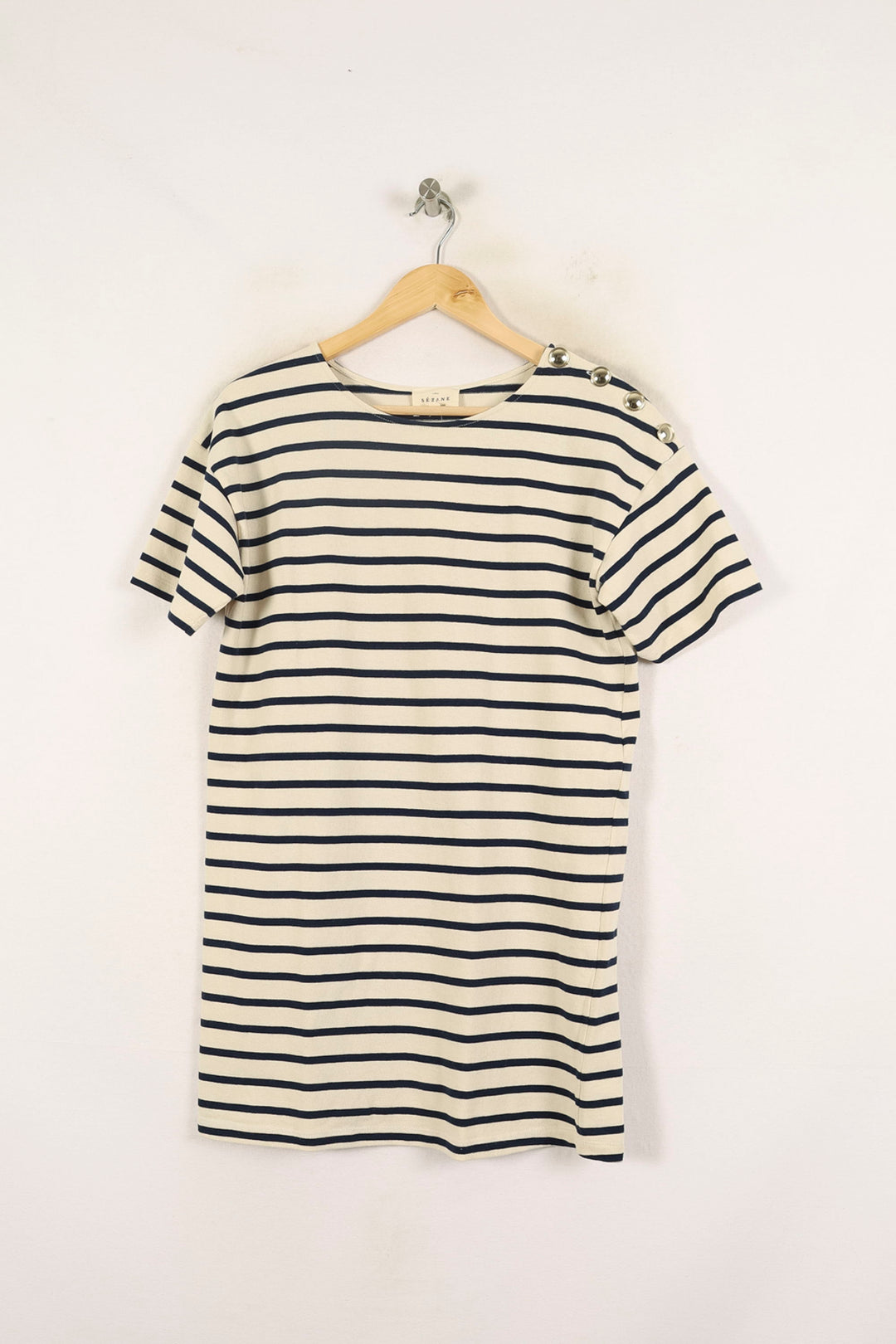 Robe Courte Blanche et Noire - Taille L/40 de la marque Sézane | PARAD73173 - Vendu par Paradigme - Image 2