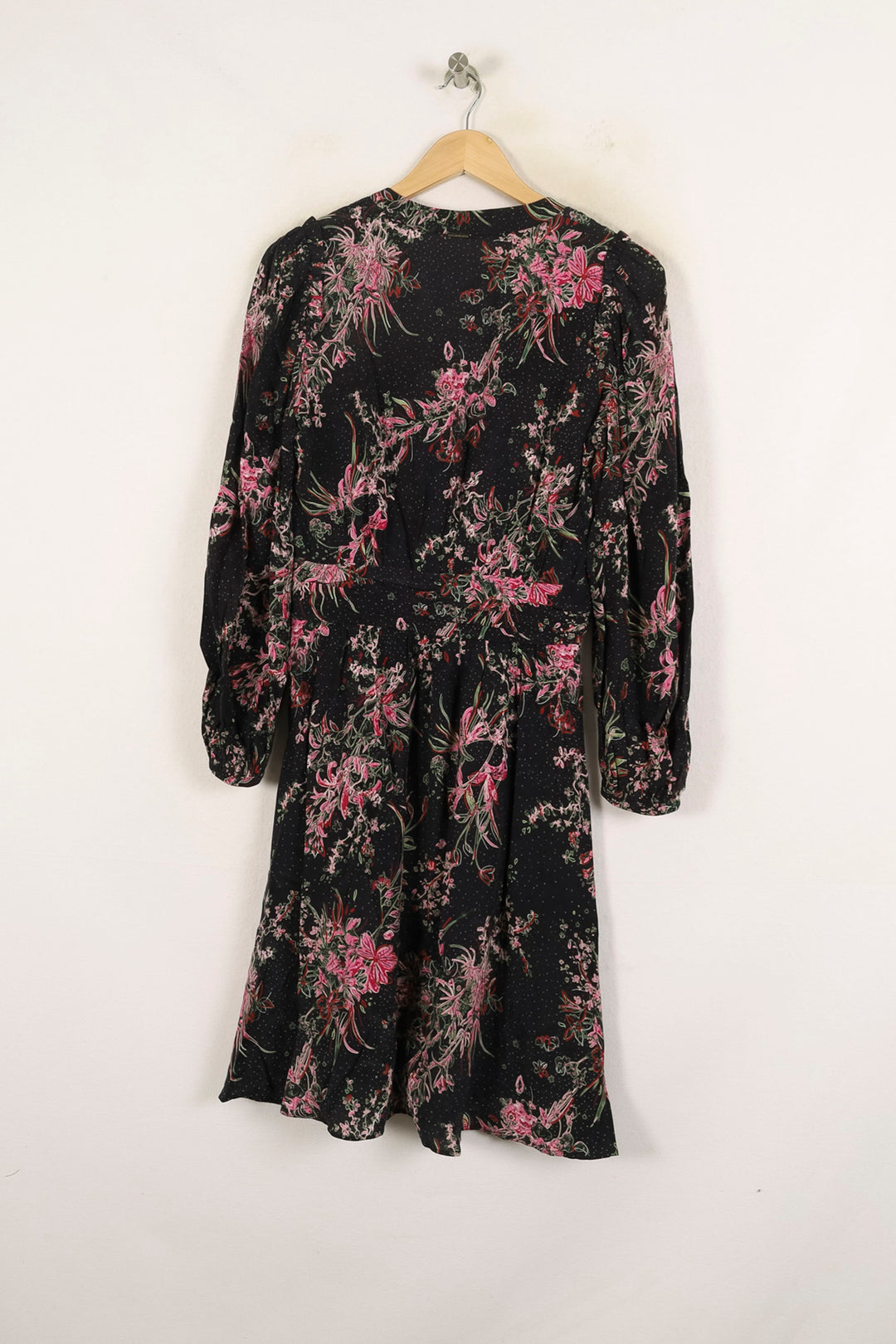 Robe Fleurie Noire et Rose - Taille S/36 de la marque One Step | PARAD73200 - Vendu par Paradigme - Image 4