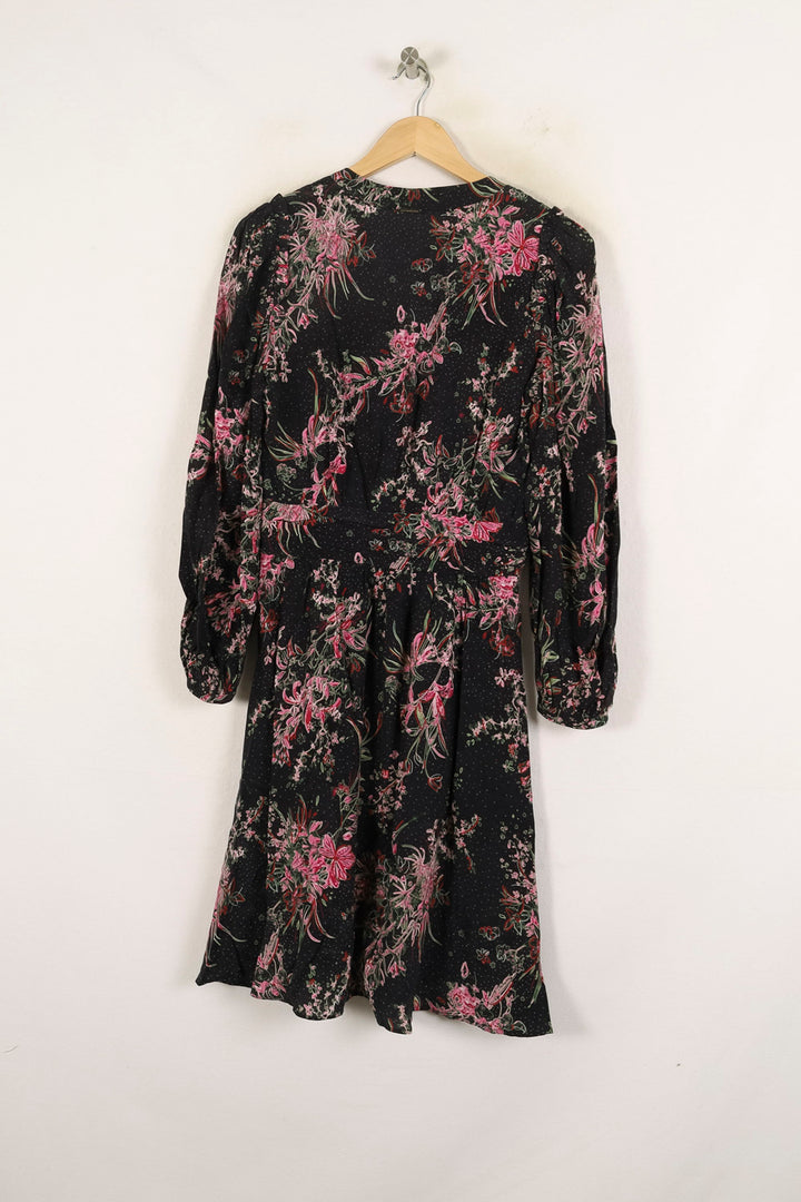 Robe Fleurie Noire et Rose - Taille S/36 de la marque One Step | PARAD73200 - Vendu par Paradigme - Image 4