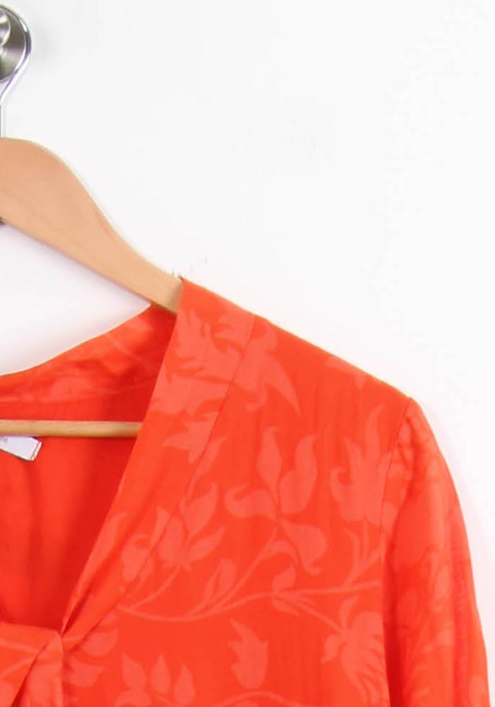 Robe Volantée Orange - Taille L/40 de la marque La Fée Maraboutée | PARAD55718 - Vendu par Paradigme - Image 3