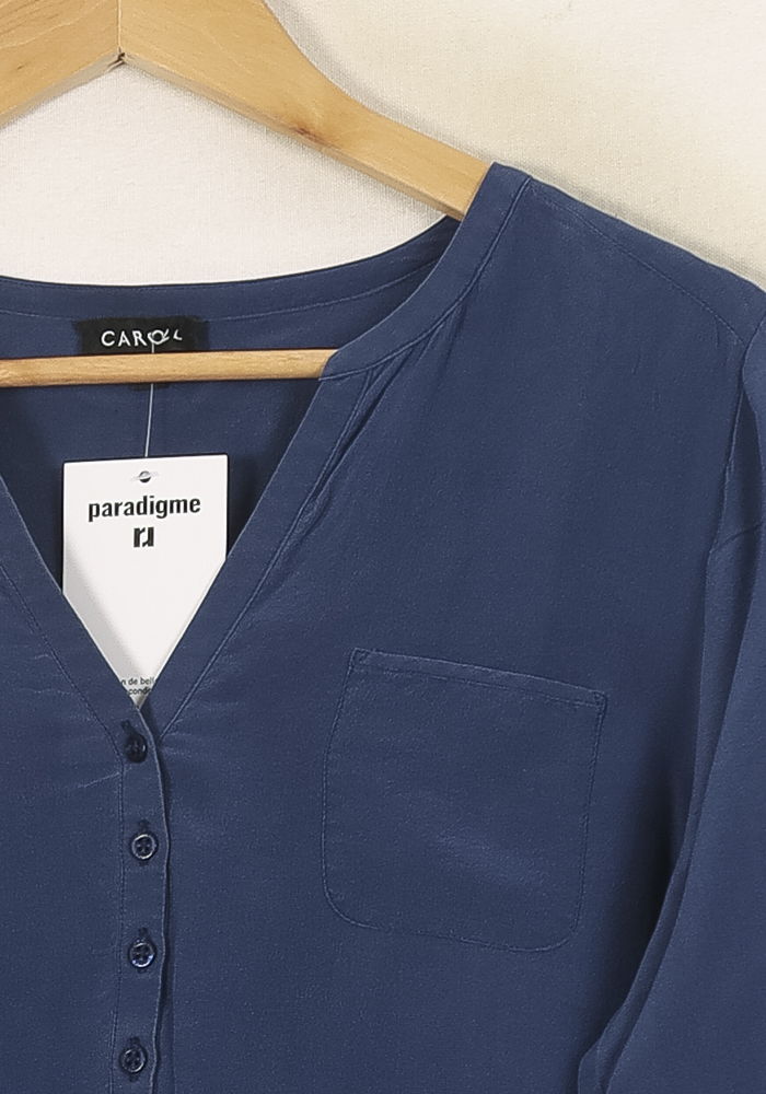 Blouse Bleue - Taille XL/42 de la marque Caroll | PARAD68998 - Vendu par Paradigme - Image 3