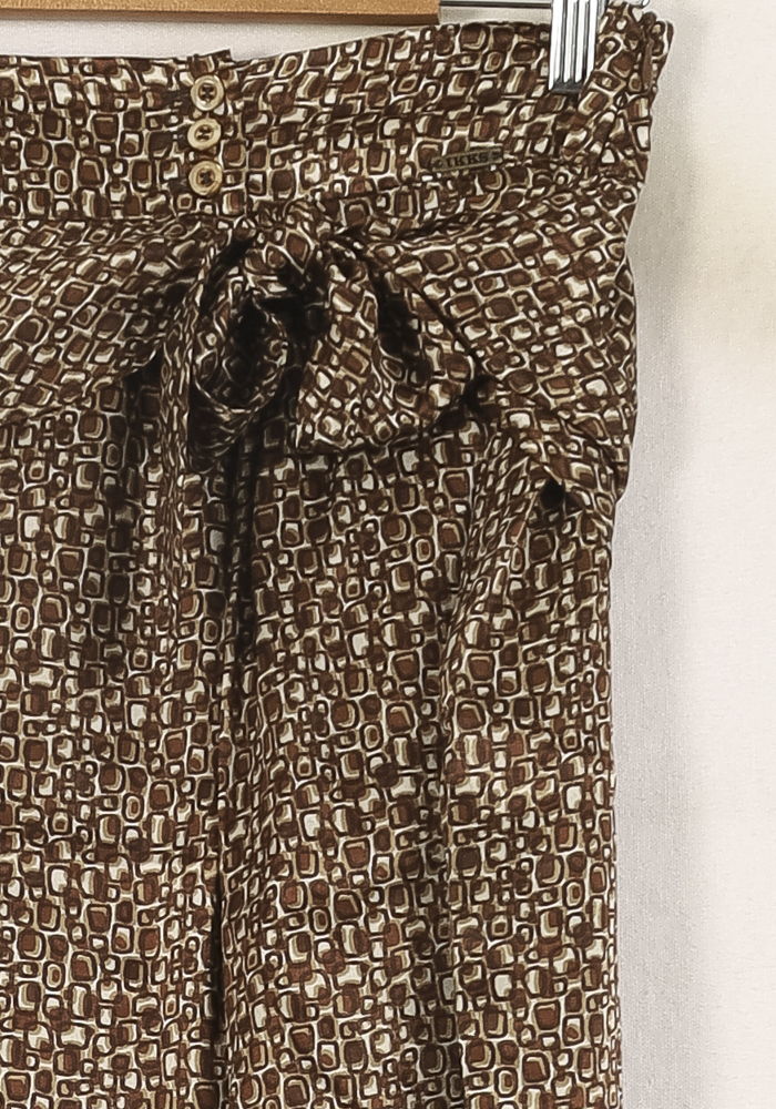 Jupe Portefeuille Marron et Beige - Taille M/38 de la marque IKKS | PARAD52203 - Vendu par Paradigme - Image 3