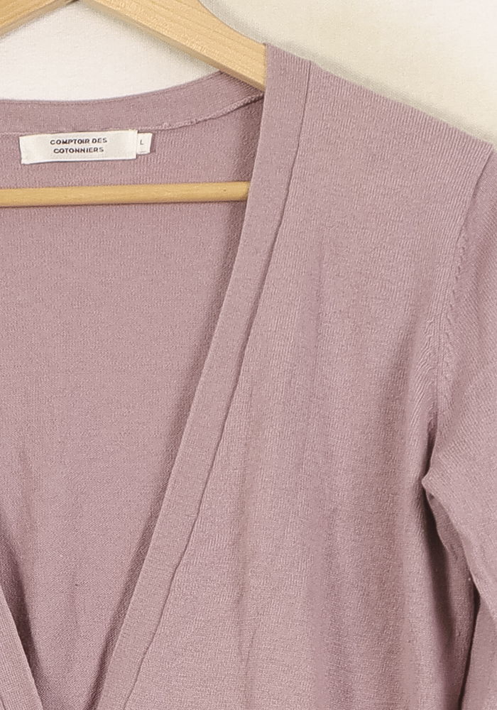 Cardigan Rose - Taille L/40 de la marque Comptoir des Cotonniers | PARAD69120 - Vendu par Paradigme - Image 3