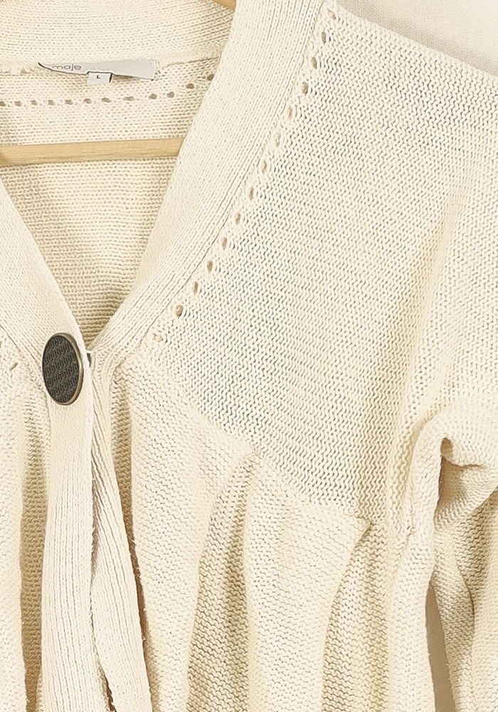Cardigan Blanc - Taille L/40 de la marque Maje | PARAD51334 - Vendu par Paradigme - Image 3