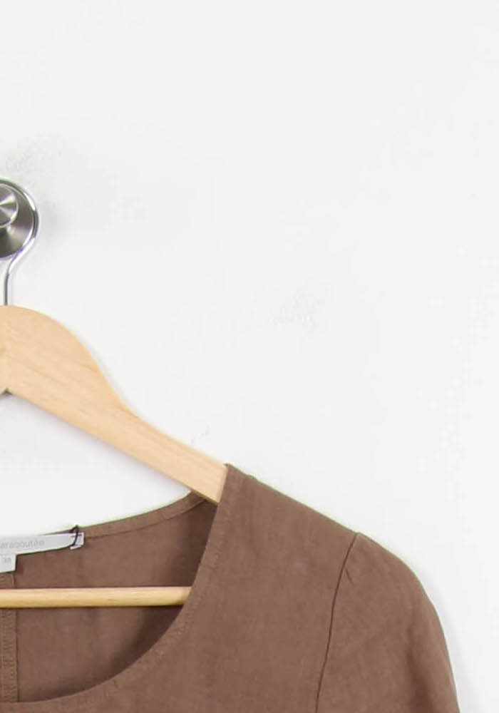 Blouse Marron - Taille M/38 de la marque La Fée Maraboutée | PARAD52138 - Vendu par Paradigme - Image 3