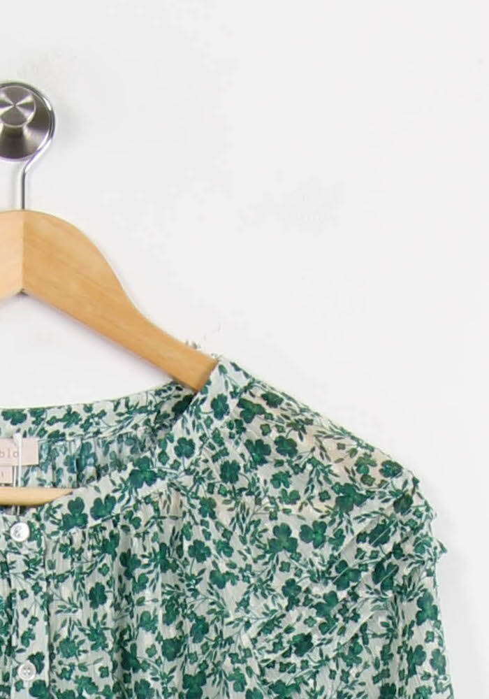 Blouse Verte et Blanche - Taille S/36 de la marque Pablo | PARAD67063 - Vendu par Paradigme - Image 3