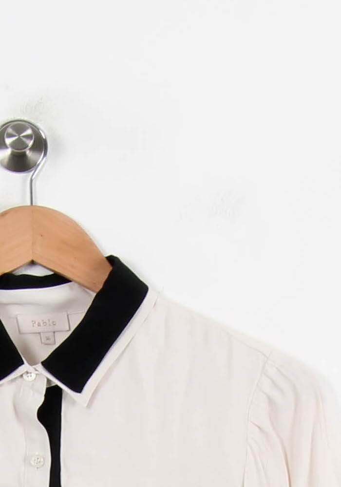 Blouse Blanche et Noire - Taille S/36 de la marque Pablo | PARAD52911 - Vendu par Paradigme - Image 3