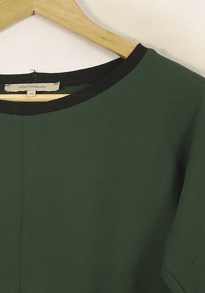 Pull Vert et Noir - Taille M/38 de la marque La Fée Maraboutée | PARAD66793 - Vendu par Paradigme - Image 3