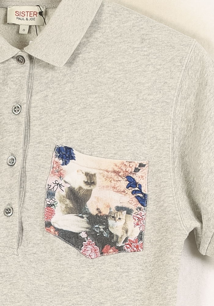 Polo Gris - Taille XS/34 de la marque Paul & Joe Sister | PARAD35547 - Vendu par Paradigme - Image 3