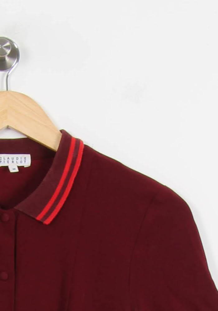 Robe Polo Bordeaux - Taille S/36 de la marque Claudie Pierlot | PARAD53472 - Vendu par Paradigme - Image 3