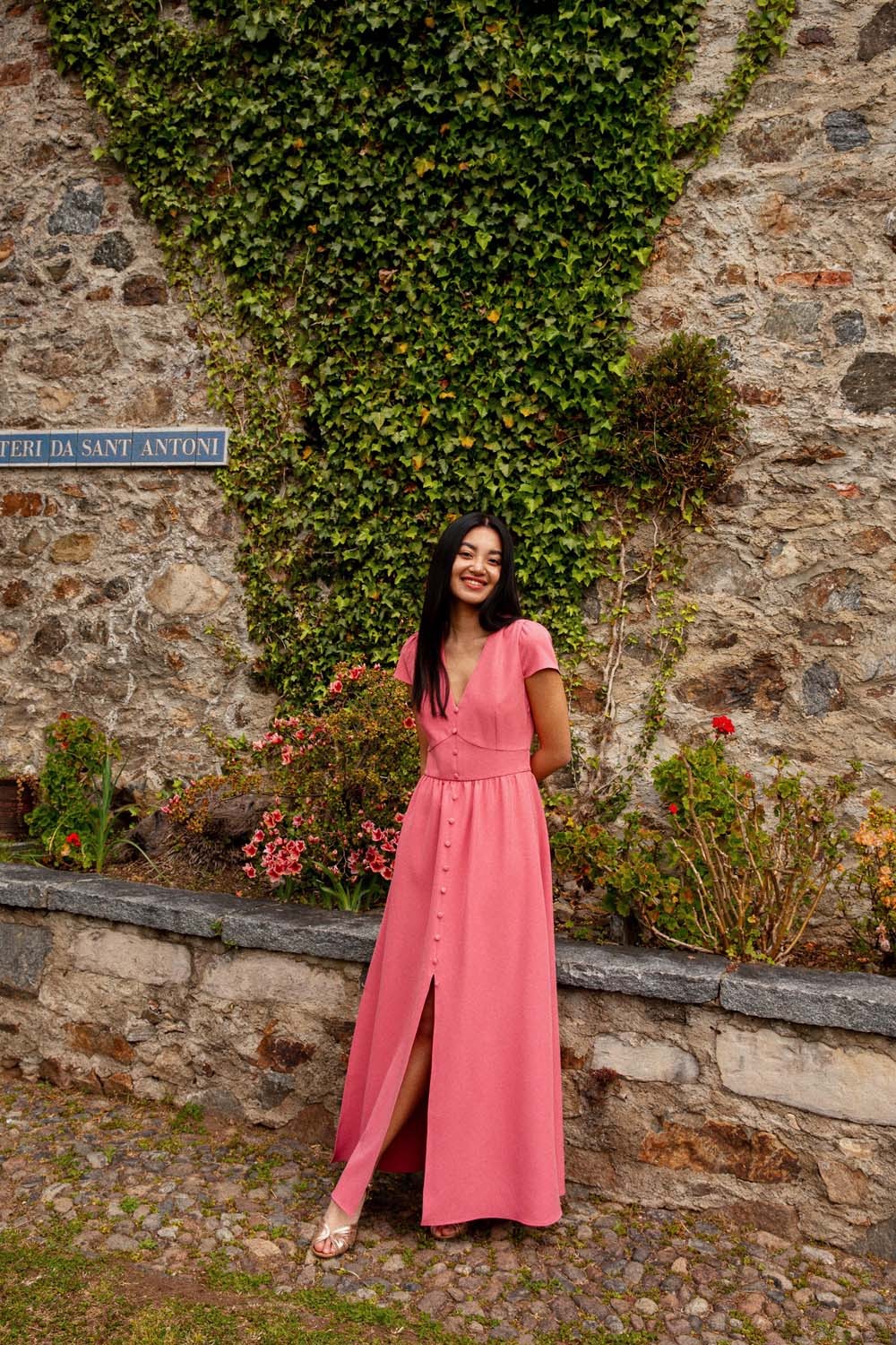 Robe Longue Rose - Taille XS/34