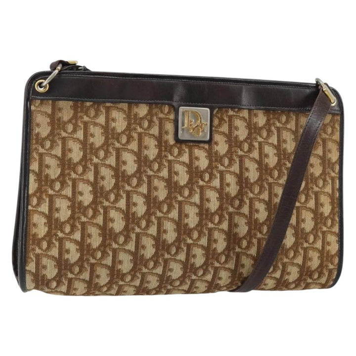 Christian Dior Vintage Trotter Shoulder Bag Canvas