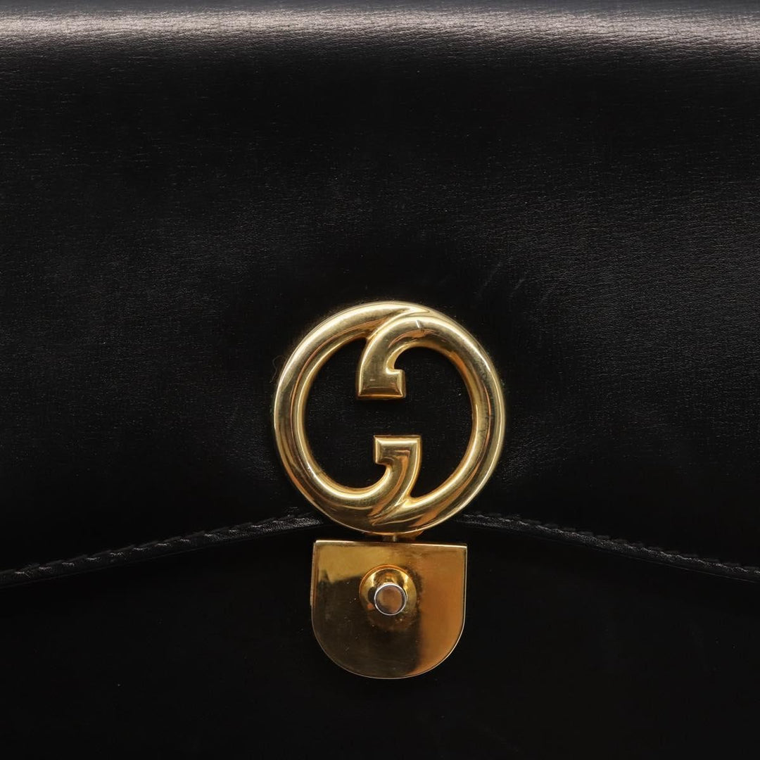 Gucci 1973 Flap Top Handle Bag Leather