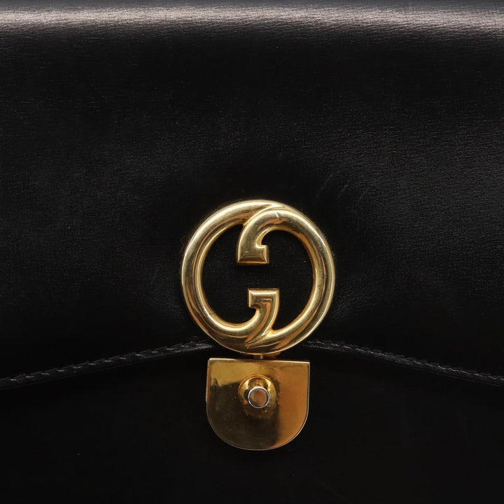 Gucci 1973 Flap Top Handle Bag Leather