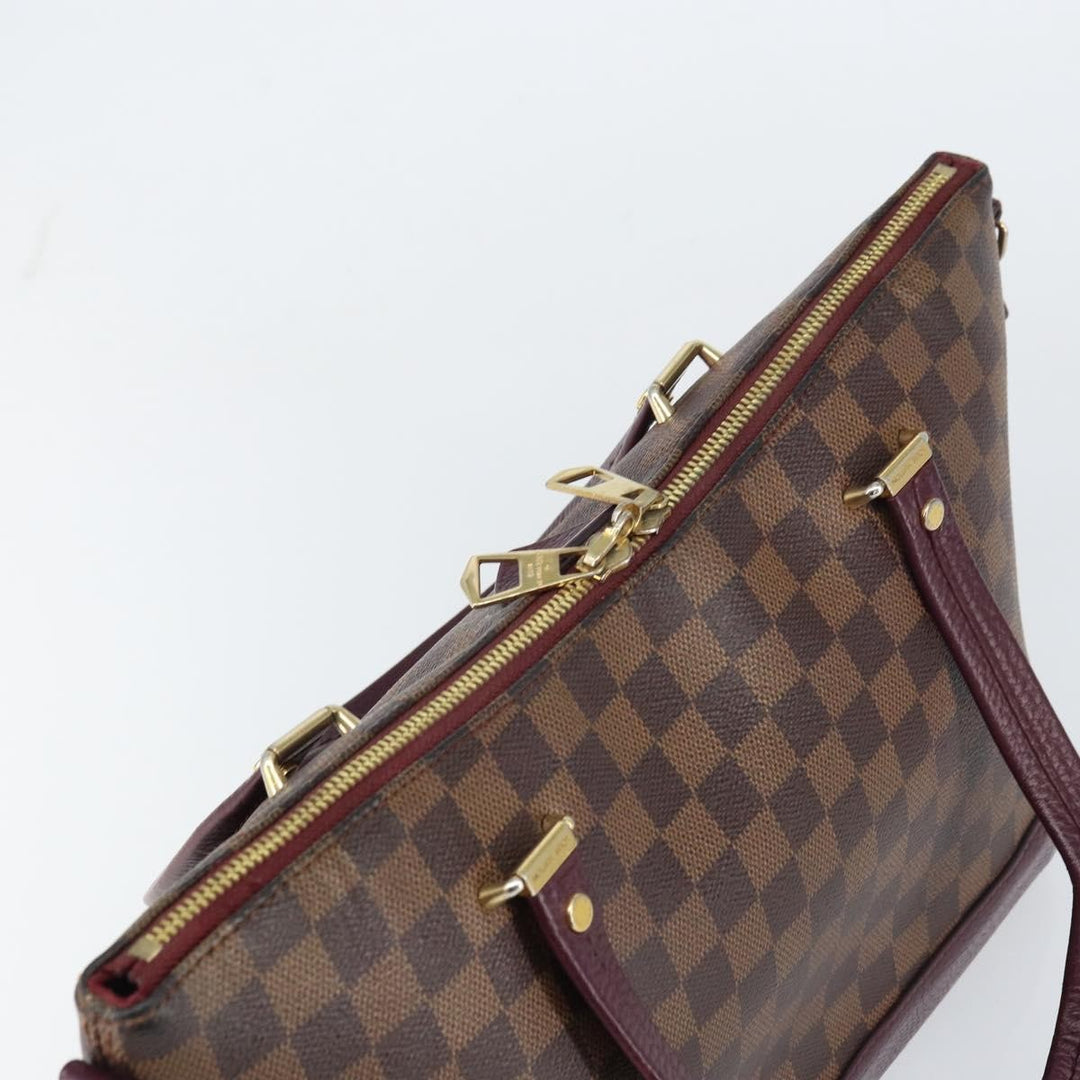 Louis Vuitton Hyde Park Handbag Damier with Leather