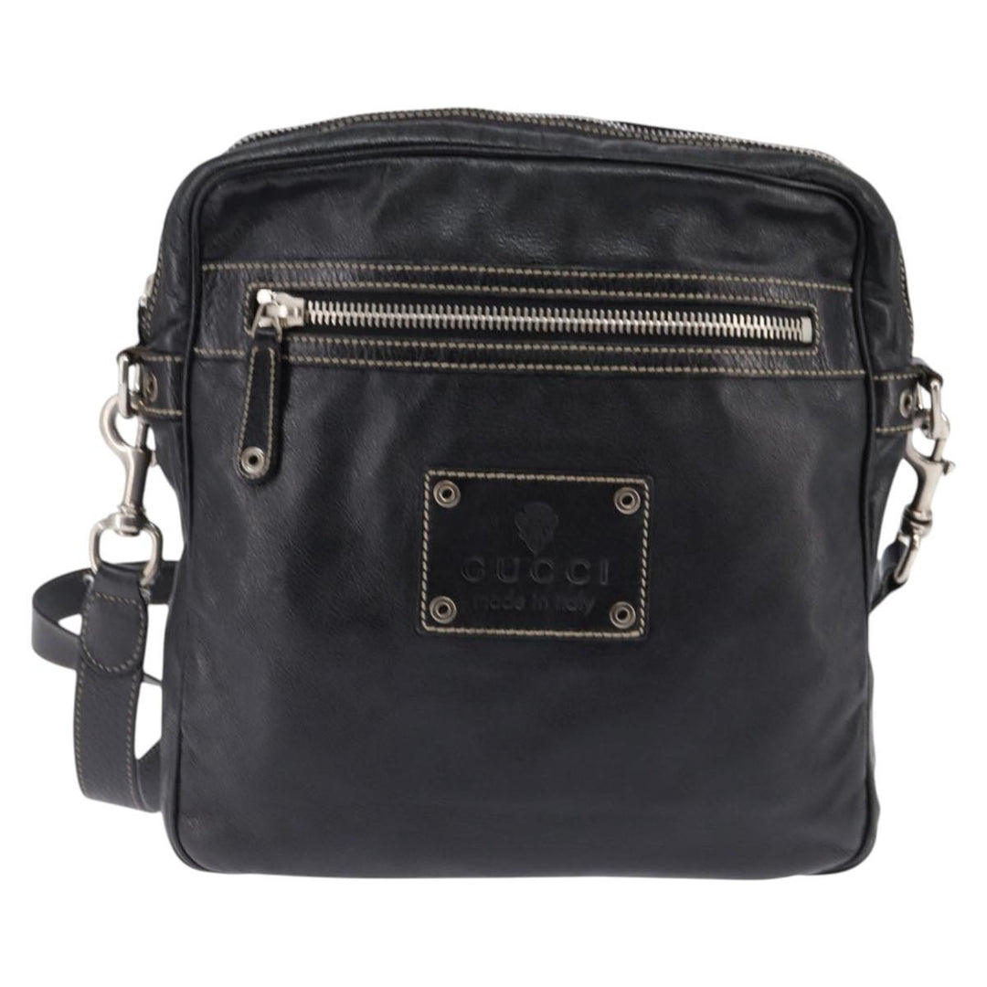 Gucci Front Zip Messenger Leather
