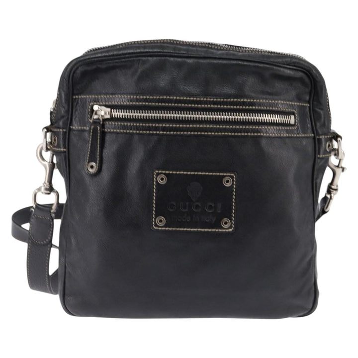 Gucci Front Zip Messenger Leather