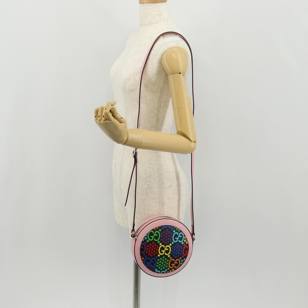 Gucci Round Shoulder Bag Psychedelic Print GG Coated Canvas