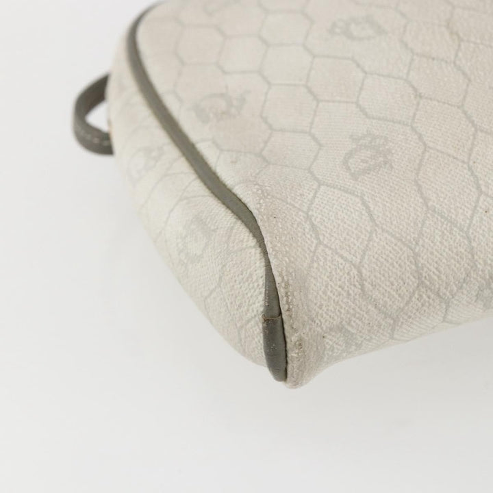 Christian Dior Vintage Honeycomb Shoulder Bag Canvas and Leather