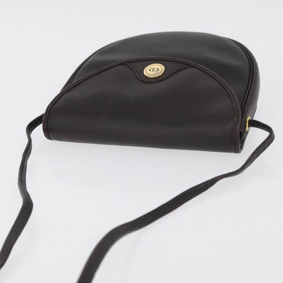 Christian Dior Vintage CD Logo Shoulder Bag Leather