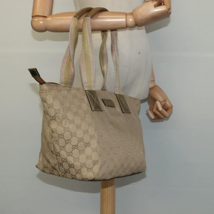 Gucci Web Zip Tote GG Canvas