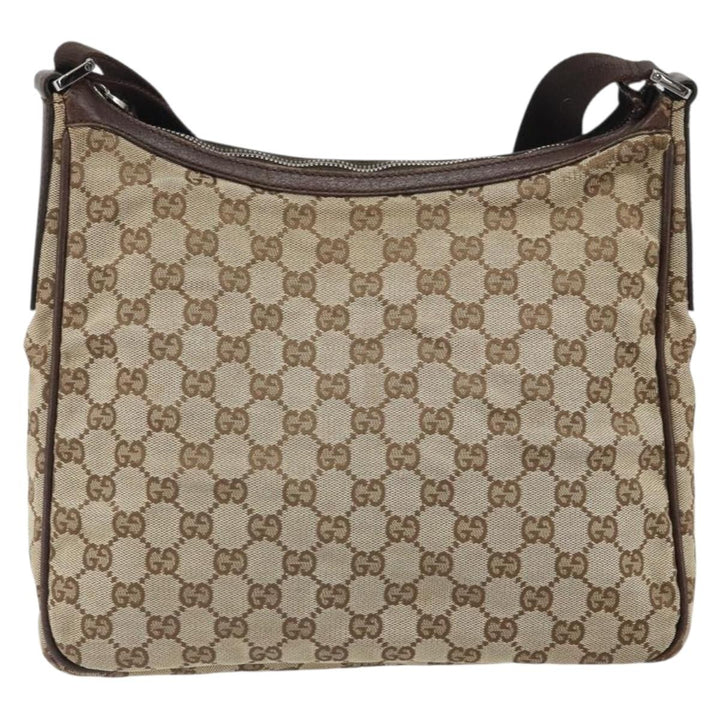 Gucci Vintage Shoulder Bag GG Canvas and Leather