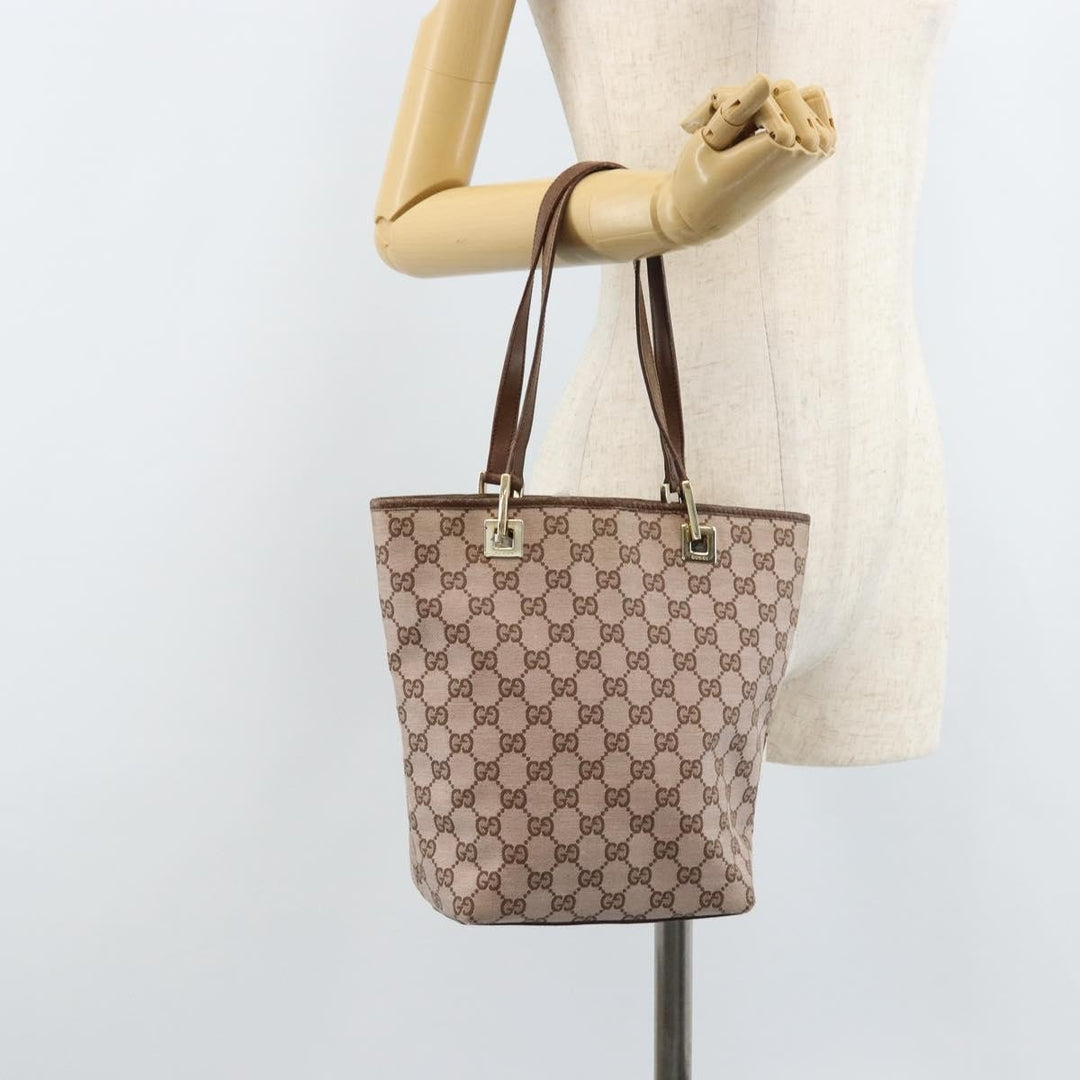 Gucci Vintage Bucket Shopping Tote GG Canvas