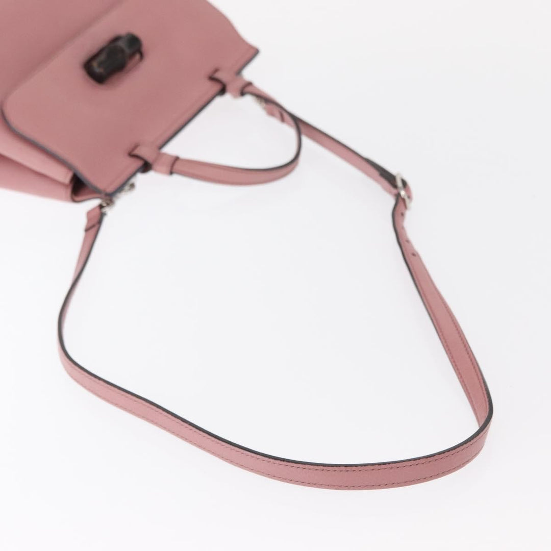 Gucci Bamboo Daily Top Handle Bag Leather