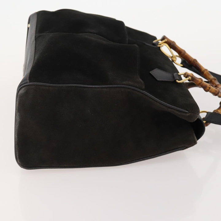 Gucci Vintage Diana Bamboo Top Handle Tote Ostrich