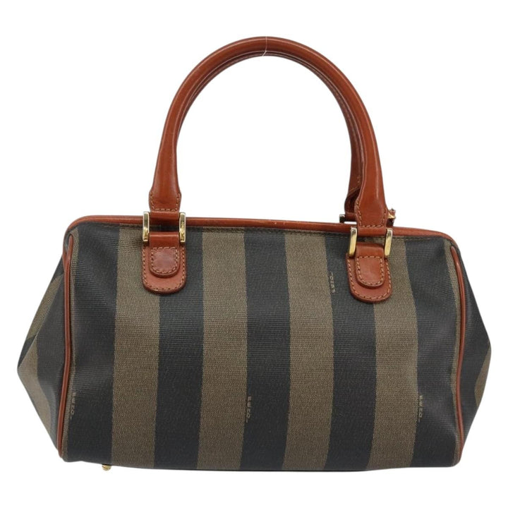 Fendi Vintage Pequin Convertible Boston Bag Coated Canvas