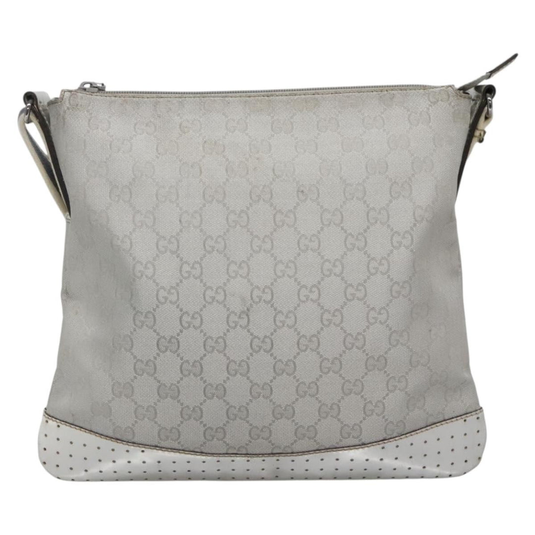 Gucci Zip Messenger Bag GG Canvas with Perforated Leather