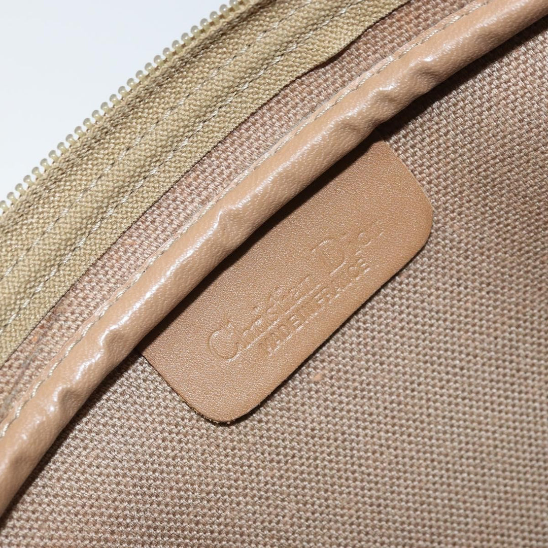 Christian Dior Vintage Honeycomb Shoulder Bag Canvas and Leather