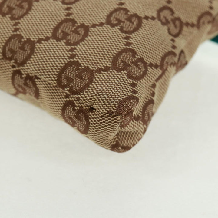Gucci Vintage Double Belt Bag GG Canvas with Leather